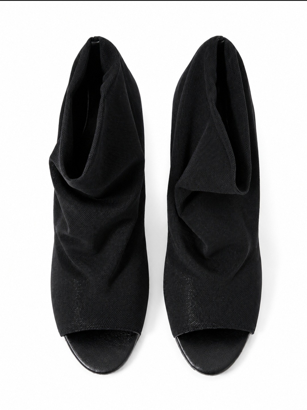 Tahari Black Open-Toe High Heel TA-KELSI Mesh Booties